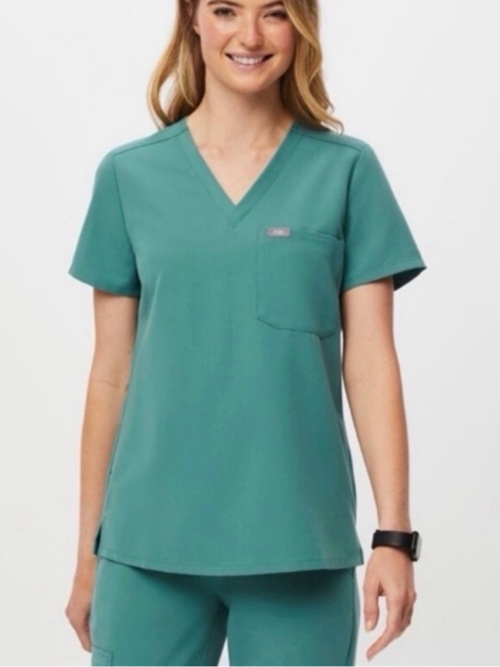 Figs Women’s Catarina Scrub Top, Cactus Green, XL